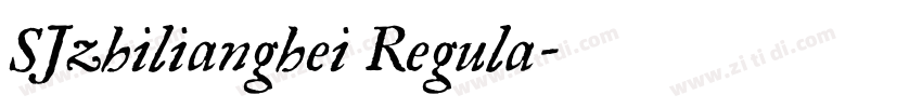 SJzhilianghei Regula字体转换